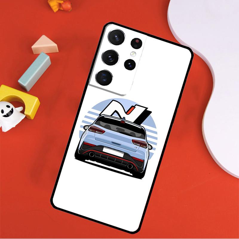 blue car I30N Phone Case For Samsung Galaxy S25 Ultra S9 S10 S20 S21 FE S22 S23 S24 Plus S24 Ultra Cover