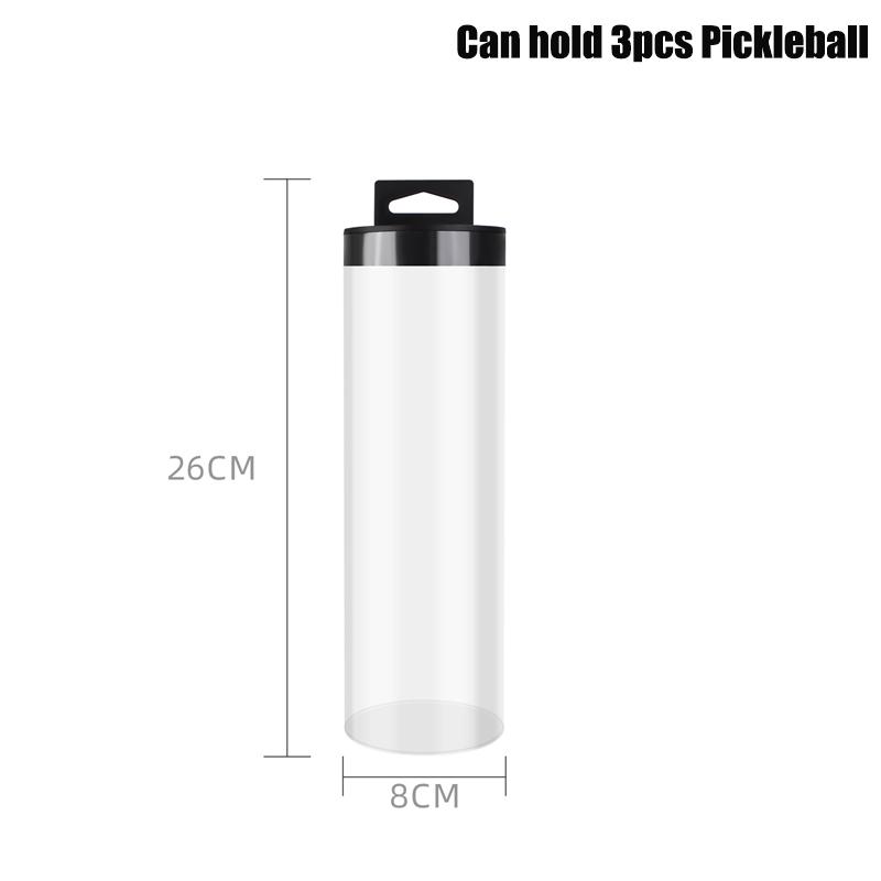 

Transparent Pickleball Storage Box With Lid Cylindrical Empty Ball Holder Pickleball Tube Barrel Badminton Baseball Tennis Hold 3pcs