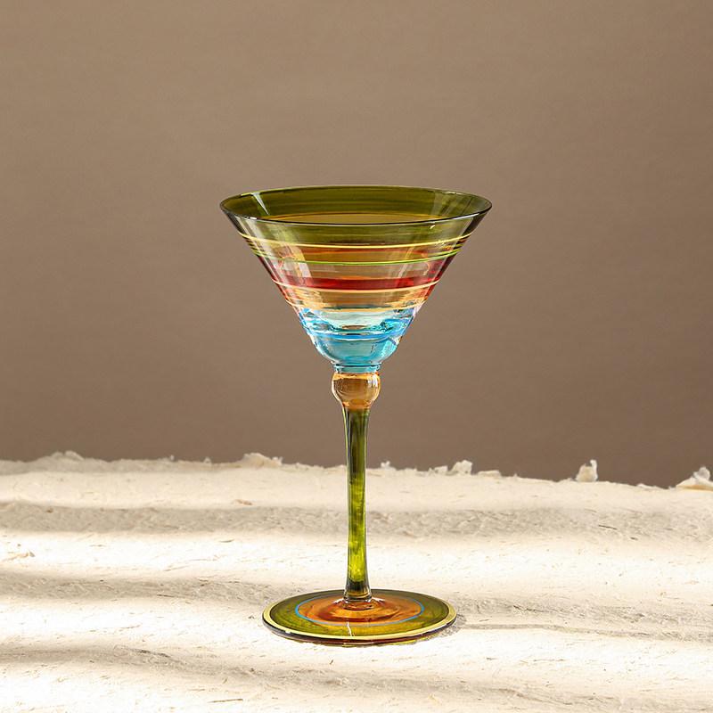 Hand-painted Martini Glass Cocktail Glass Stemware Home Glassware Quality Creative Gift 1PCS