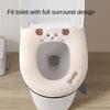 Cartoon Toilet Seat Cover Winter Zipper with Lifter Universal Toilet Seat Cover Home Use Bathroom Decor Toilet Set Accessories