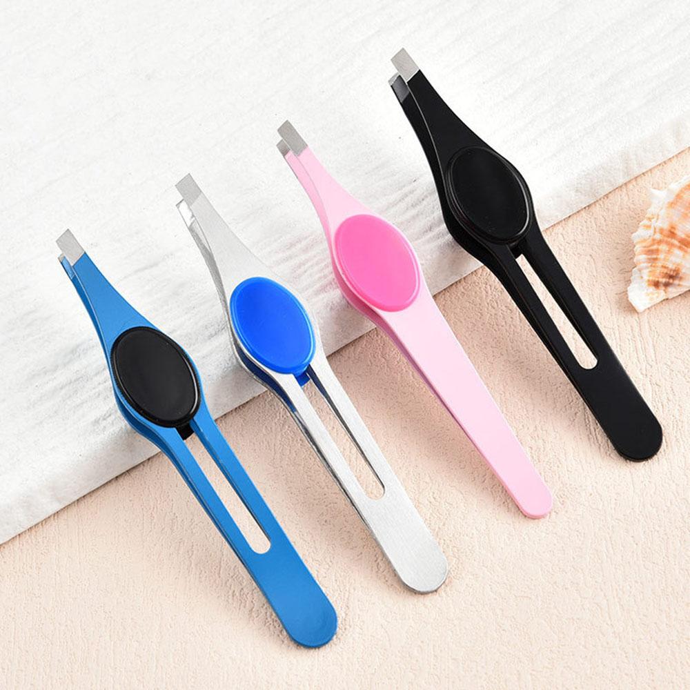 Beauty Tools Super Hard Stainless Steel Tweezers Makeup Tweezers Light Weight Eyebrow Tweezers For Cosmetic Application Personal