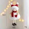 New Christmas Plush Doll Fabric Old Man Snowman Elk Small Pendant Christmas Tree Decoration Keychain