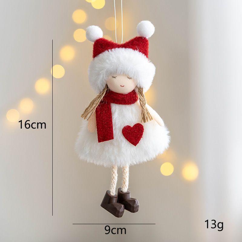 New Christmas Plush Doll Fabric Old Man Snowman Elk Small Pendant Christmas Tree Decoration Keychain