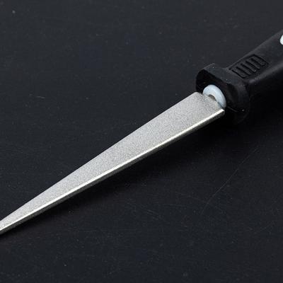 Diamant-Schärfgerät zum Schärfen von Scheren, Messern, Stabkörnungsfeile, Gartengeräte, doppelseitig, flach, gebogenes Design, Handschärfer, Haushaltsbedarf