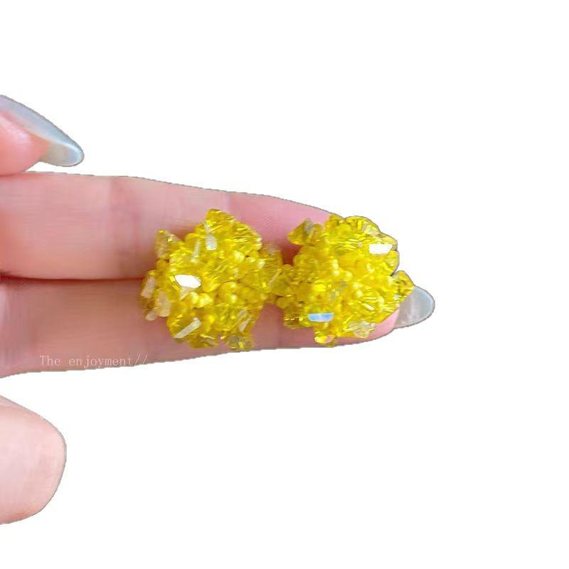 Handmade 2025 Refreshing Blue Beaded Stud Earrings - Unique High-End Vacation Style Design