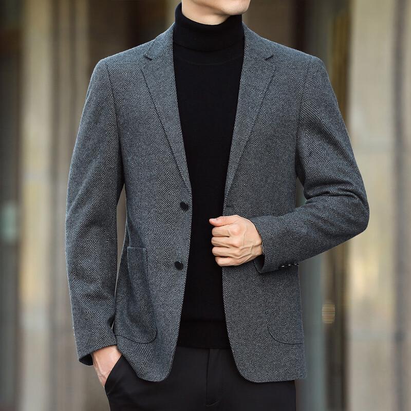Men's Wool Blend Business Casual Blazer