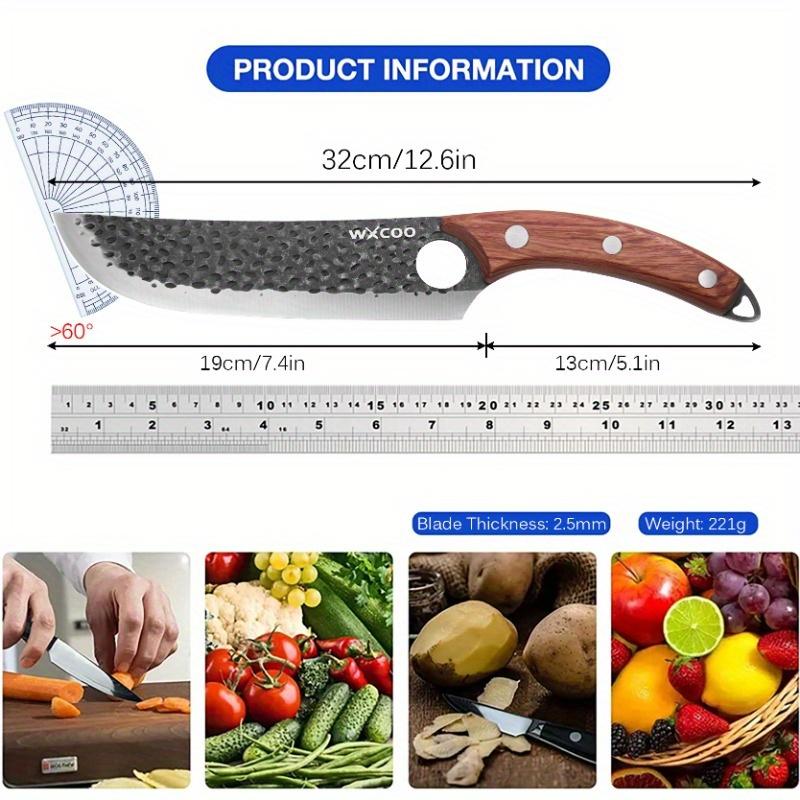 1PCS Stainless Steel Boning Knife Professional Cutting Knife Sharp Kitchen Chef Knife with Knife Sheath