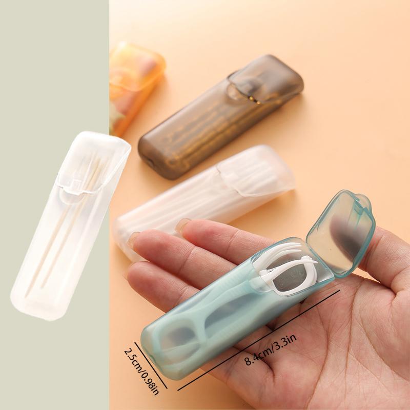 Tragbares Zahnstocheretui aus Kunststoff – transparenter Zahnstocherhalter für Reisen im Freien, Küchen- und Restaurantbedarf