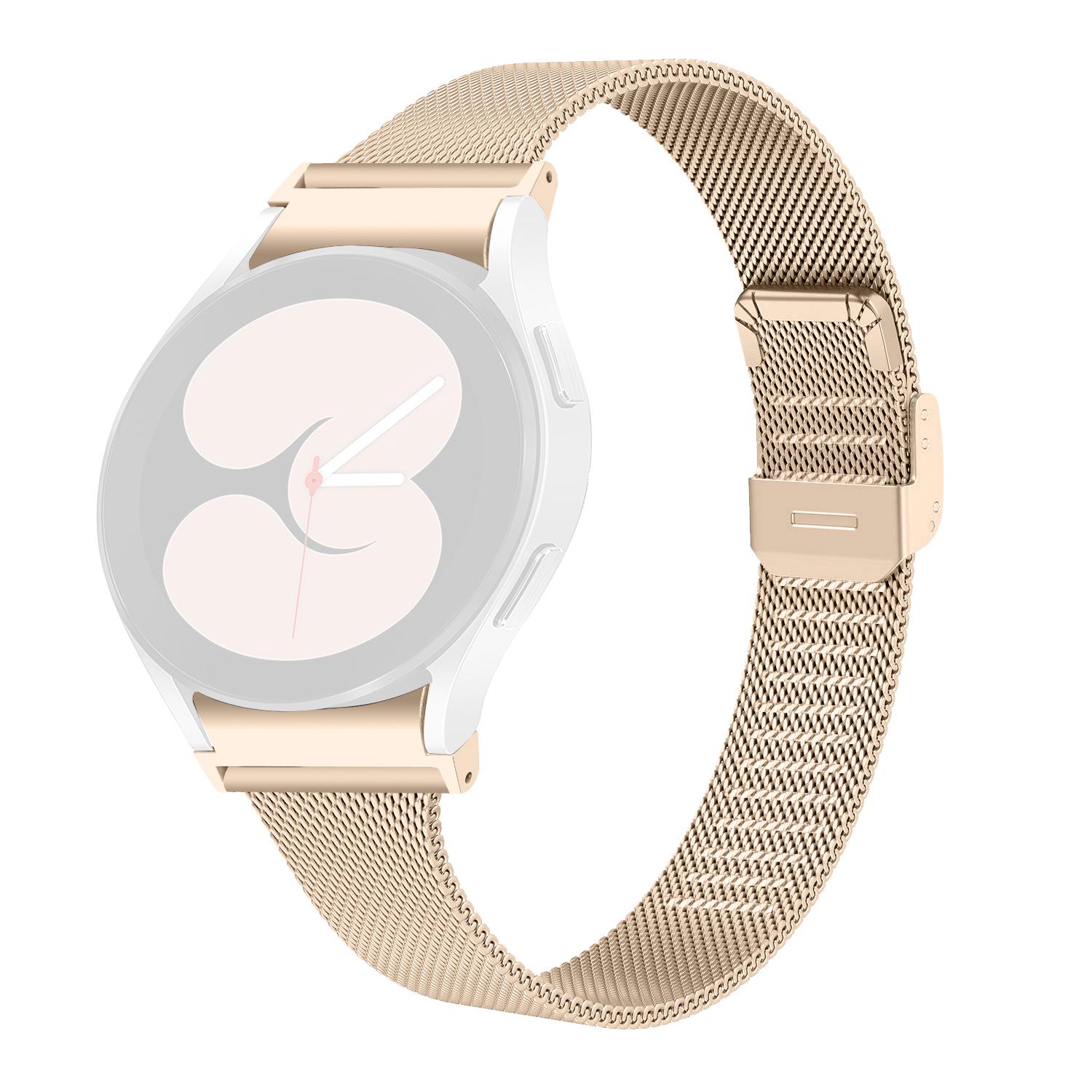 

Миланский браслет для Samsung Galaxy Watch4 40мм 42мм/Watch4 Active 40мм 42мм/Watch4 Classic 42мм 46мм сетчатый ремешок для часов из нержавеющей стали Retro Gold