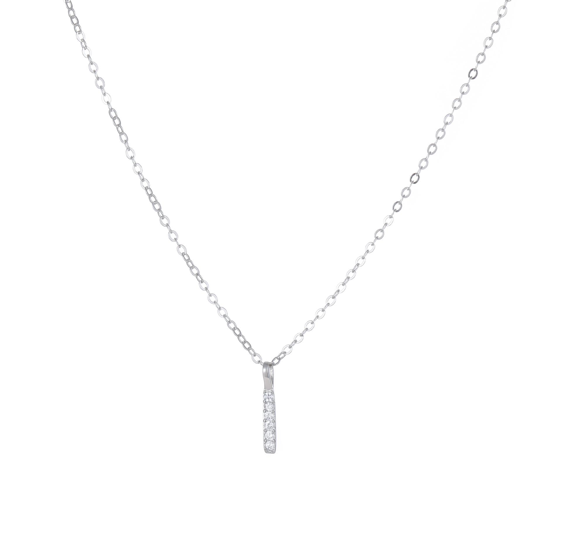 

Elegant S925 Sterling Silver Diamond Pendant Choker Necklace for Women - Light Luxury Style 925 Silver