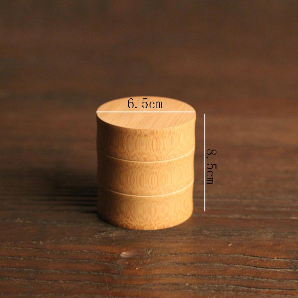 Bamboo Tea Caddy, Handcrafted Bamboo Tea Canister, Portable Tea Storage Tank for Tea, Coffee, and More (A)