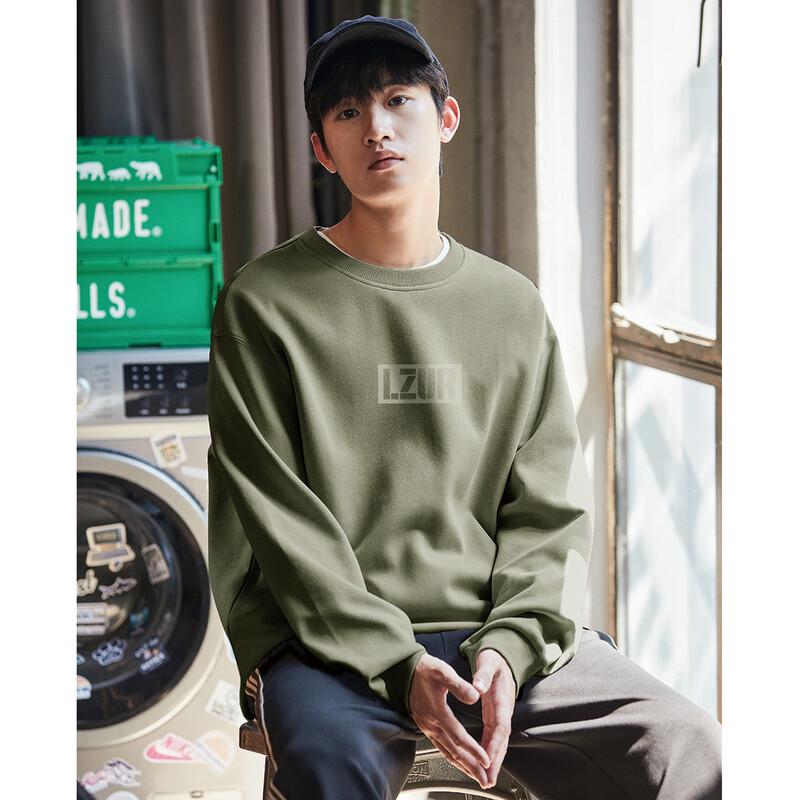 TonLion Men's 2025 Spring Letter Print Crew Neck Sweatshirt