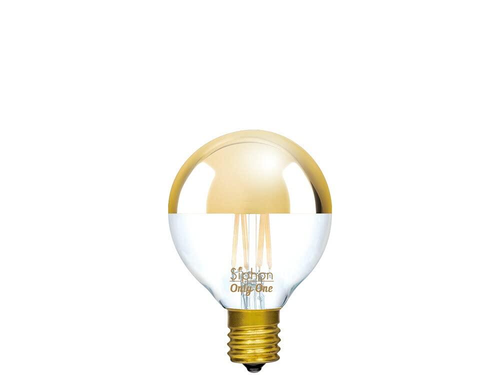 

Beat Sonic OnlyOne LED Bulb, Siphon, Ball50, Gold Mirror, G50 (50mm Outer Diameter), 40W Equivalent, Warm White (2700K), E17, 3.0W, 325lm, Clear