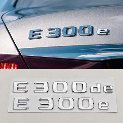 New 3D ABS Chrome Black Car Styling Logo E300e E300de Badge Rear Trunk Emblem Sticker Decals For Mercedes Benz E300e E300de W214
