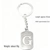 Pendentif Porte-clés 26 Lettres en Acier Inoxydable Creux - Polyvalent pour Sac à Dos, Voiture, Plaque Militaire