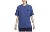 Nike T Shirts Unisex Blue Crew Neck Moderate Straight Fit FZ7621-486
