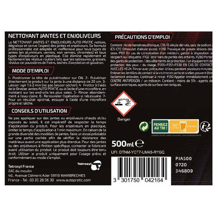 Auto Pratic - Nettoyant Jantes Et Enjoliveurs 500ml