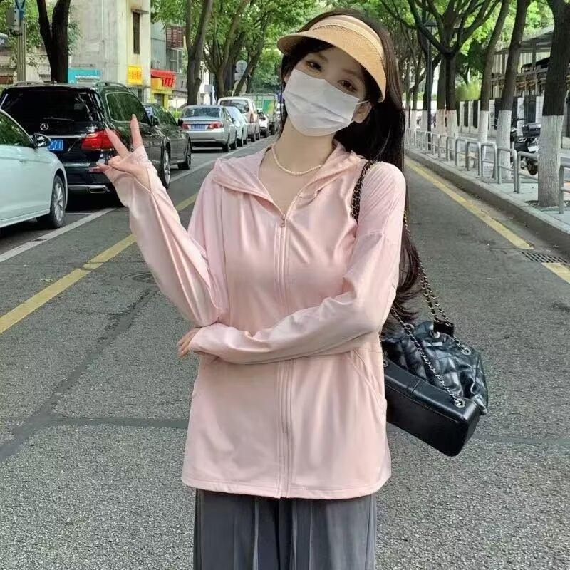 Women's lightweight ice silk sun protection clothing, UV protection, 2026 summer model, loose-fitting, breathable sun protection clothing