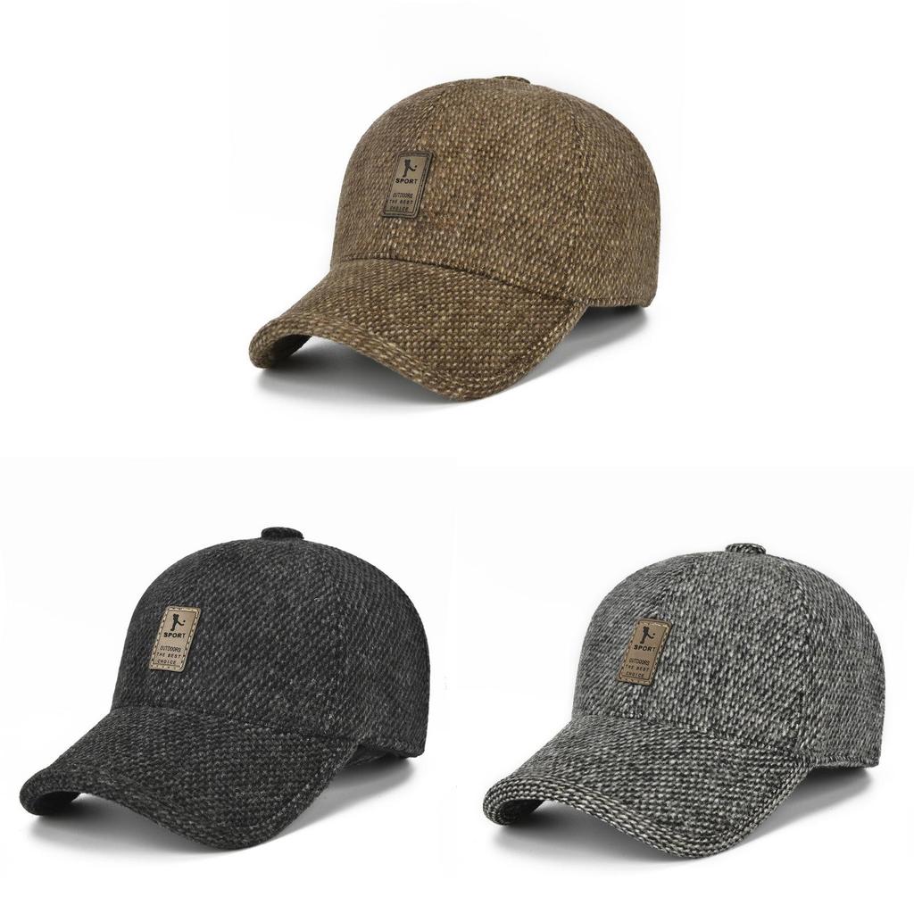 Winter Mens Knitted Baseball Cap With Ear Protection For Outdoor Sports And Casual Wear