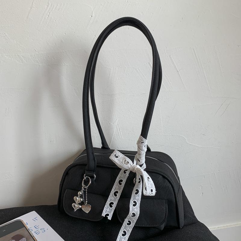 

Premium bag women s new autumn and winter versatile shoulder underarm bag portable bowling bag pillow bag чорний