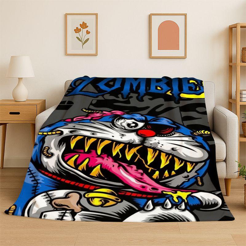 Dream D-Doraemon Cartoon Soft Flannel Throw Blanket,Warm Cozy Blanket for Bed,Couch,Sofa,Bedroom,Living Room,Travel,Camping Gift