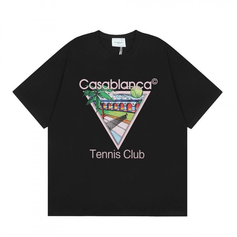 Casa Tennis Club Grafikprint Rundhals-Sweatshirt Unisex Lockere Passform Langarm Baumwoll-Oberteil Freizeitkleidung