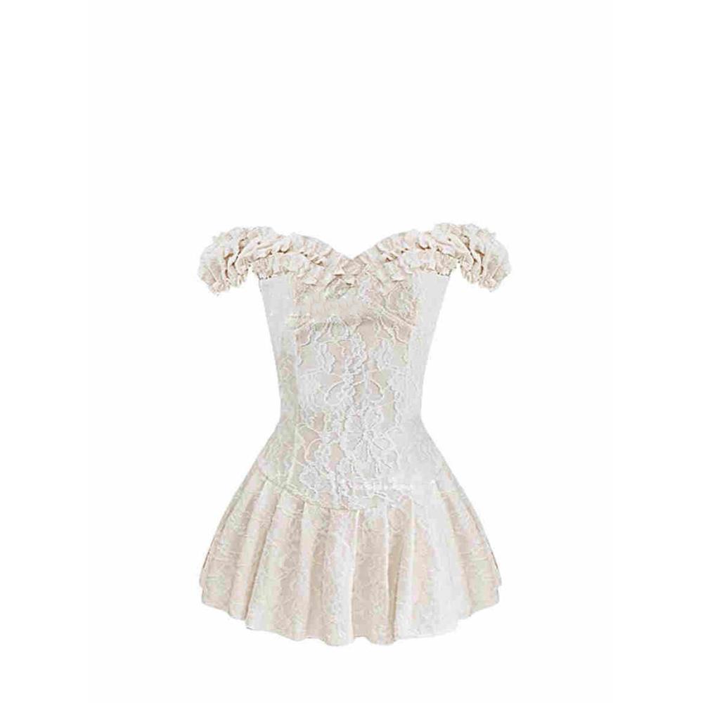 

Женское летнее белое платье с принтом на плечах, темпераментное, знаменитость, с акцентом на талии, короткая юбка XL- (recommended 110-60kg)