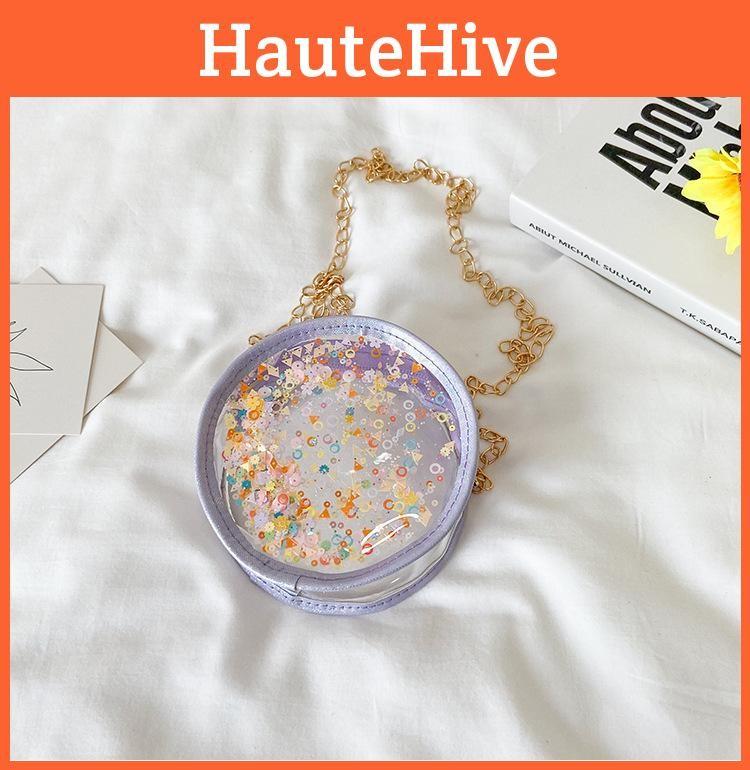 Flowing Sand Children Sequins Transparent Single Shoulder Chain Shoulder Bag
