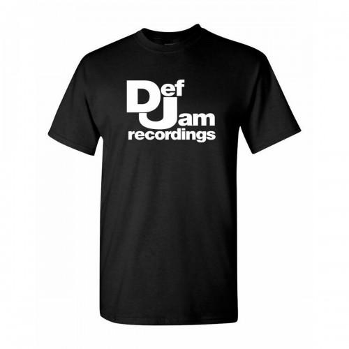 T-shirt in cotone con logo classico unisex per adulti di Def Jam Recording M nero