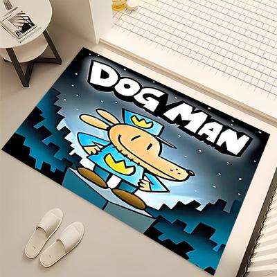 1pc Dog Man Print Area Rug - Soft, Washable Non-Slip Indoor Mat, Living Room, Home Office Decorative Rug,Office Decorative