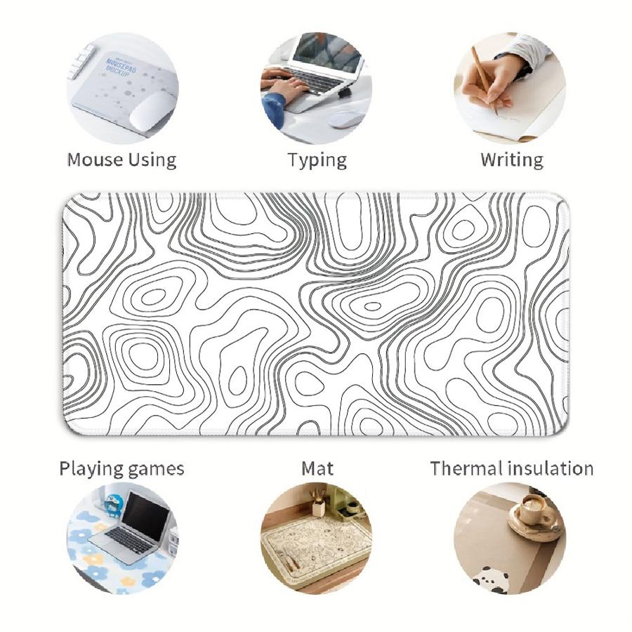Mouse Pad Computer Laptop Pad Desk accessories Game Console Pad Keyboard Mouse Pad office Pad Anti slip Artistic Line