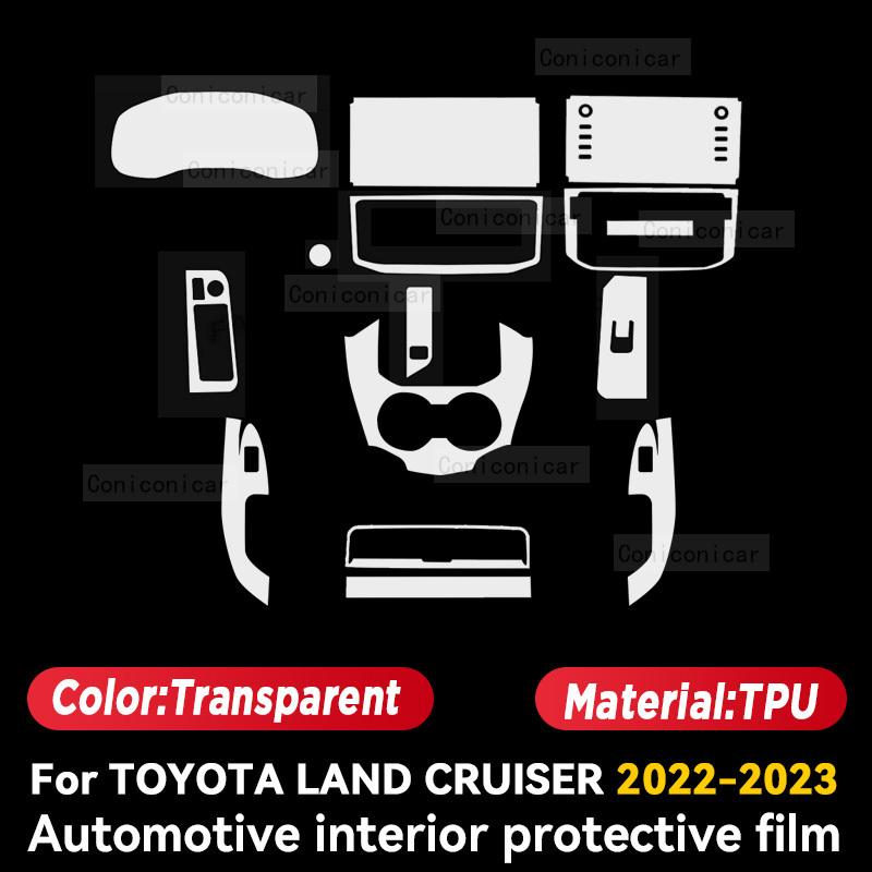For TOYOTA LAND CRUISER 2022 2023 2024 Car Panel Film Dashboard Protective Sticker Interior Anti-Scratch Film Accessories