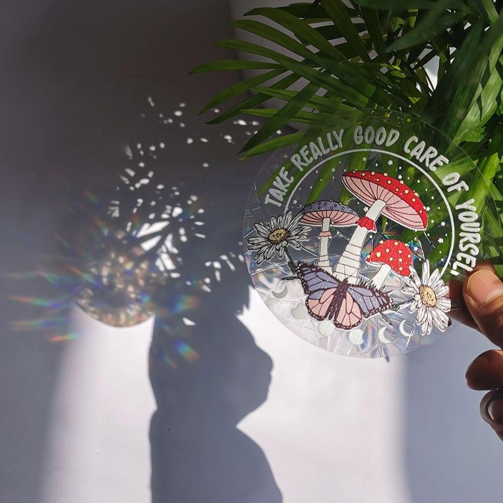 Наклейки на окна Suncatcher, радужные наклейки на стену своими руками, клей для предотвращения столкновений из ПВХ, детский подарок