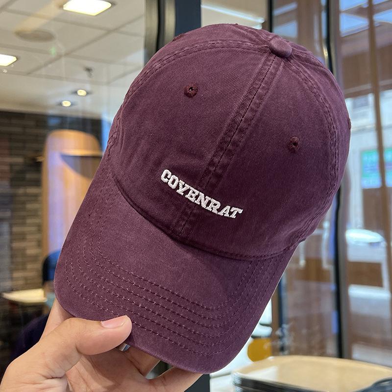 

New Embroidered Baseball Cap Big Head Wide Brim Hat Women s Face Showing Small Pure Cotton Versatile Casual Korean Style Baseball Cap Men 56-59cm