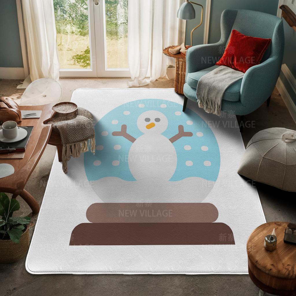 House Entrance Carpet Home Door Mat Living Room Bath Foot Bathroom Non-slip Water Absorption Rugs Bath Merry Christmas Winter