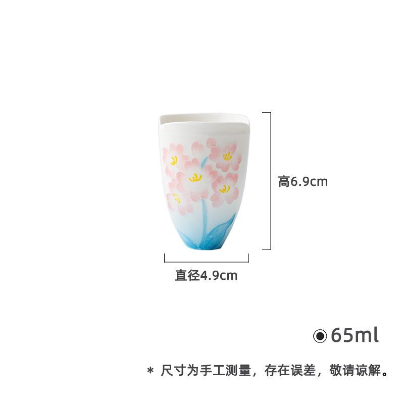 2pc/lot Hand-painted Jade Mud Water Lotus Teacup Luxury Tea Bowl Water Jug Tea-tasting Fragrance Cup Jianzhan Master Cups 65ml