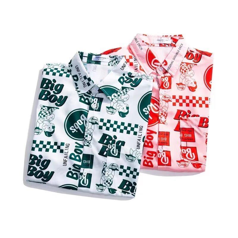Pánská retro košile, pánský letní outfit, studentský volný střih, výklenek, neformální pánský top, svrchní oblečení, plážový top