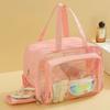 Large Capacity Waterproof Cosmetic Bag Pu Transparent Travel Storage Bag  Outdoor