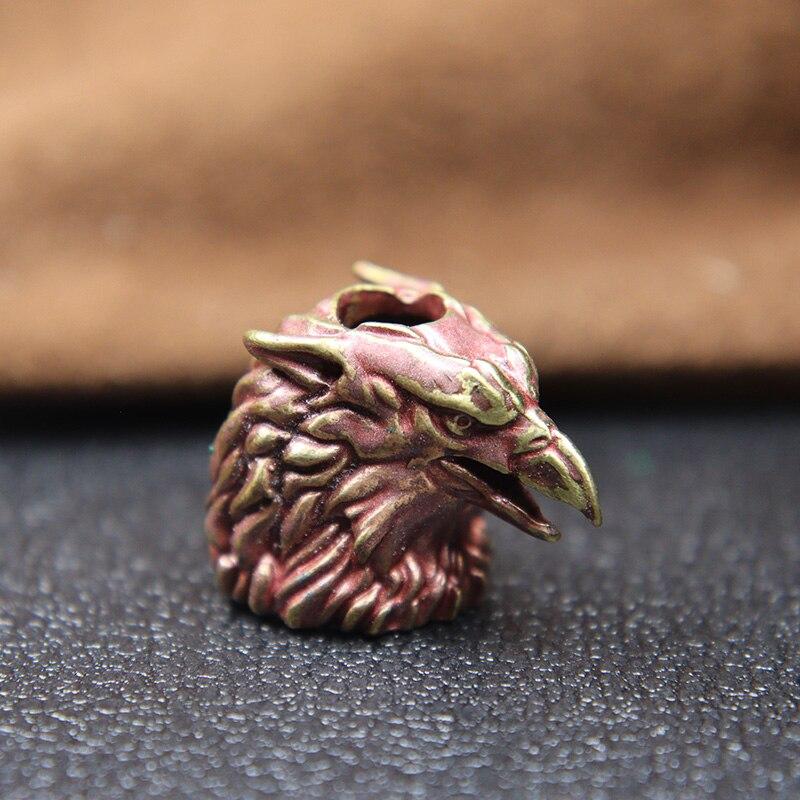 Griffin Eagle Head Lion Body Brass Knife Beads Lanyard Pendants Paracord Charms Eagle Beak EDC Outdoor DIY Accessories Jewelry