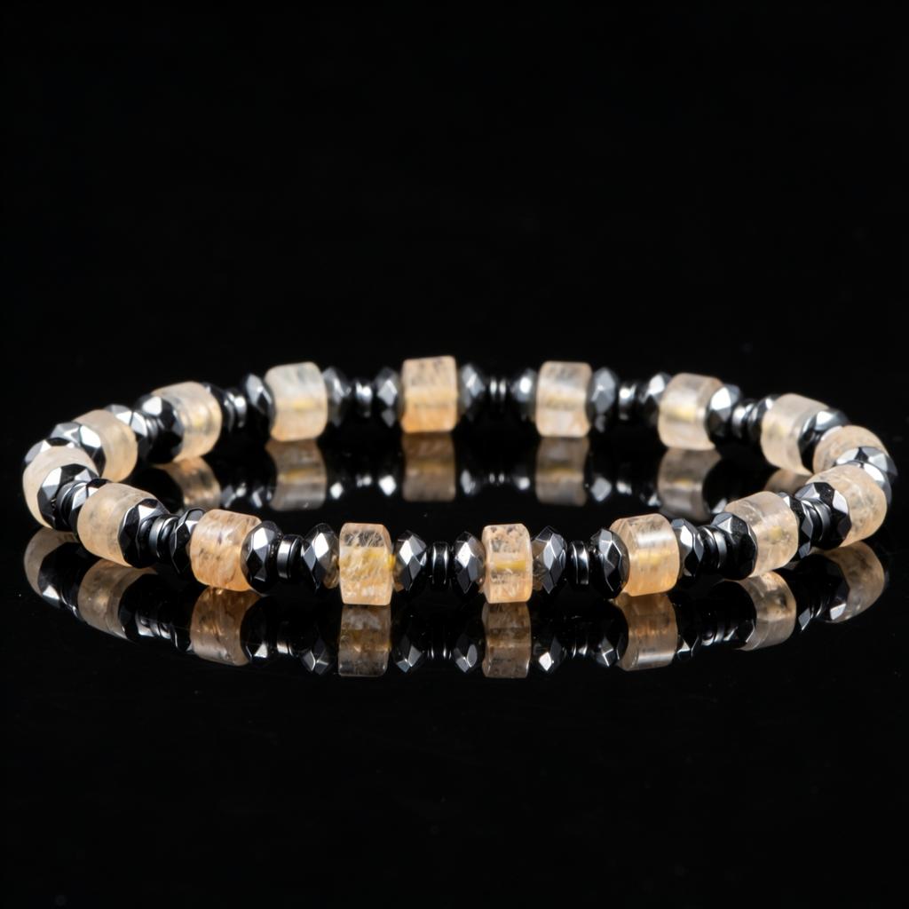Natural Stone Men'S Bracelet | Fashion Elastic Design Hematite Stone Bracelets, Versatile for Daily, Gift, and Party Occasions