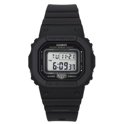 Zegarek damski G-Shock z czarnym paskiem z żywicy i czarną tarczą. Kwarcowy GMD-S5600BA-1 200M
