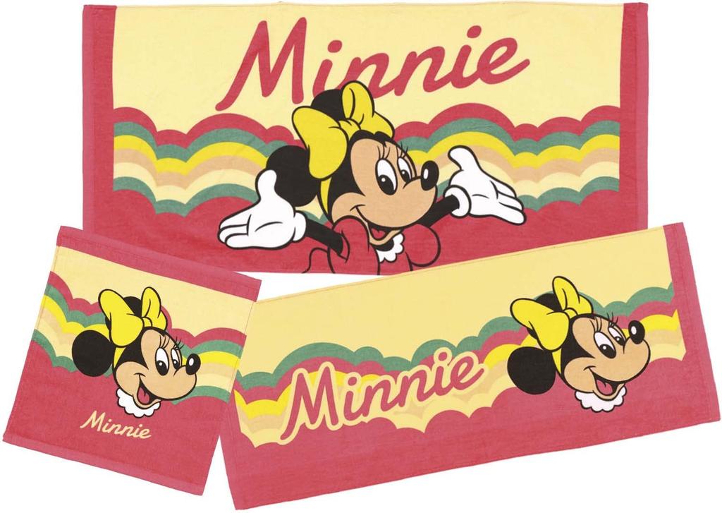 Skater Compact Bath Disney Retro Minnie 50cm X Towel, Mouse, 104cm, TOB100-A
