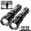 Super Bright 1000LM Rechargeable LED Flashlight Handheld Powerful Zoomable Waterproof Torch for Emergency Camping
