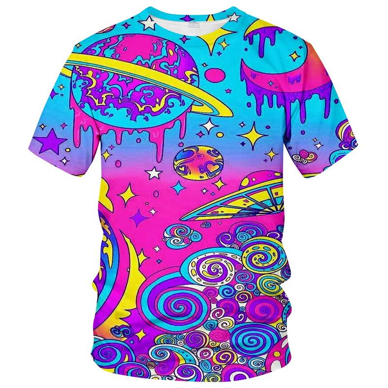 Abstract Phoenix Graphic T Shirt for Men 3D Printed Colorful Streetwear T-shirt y2k Tops Womens