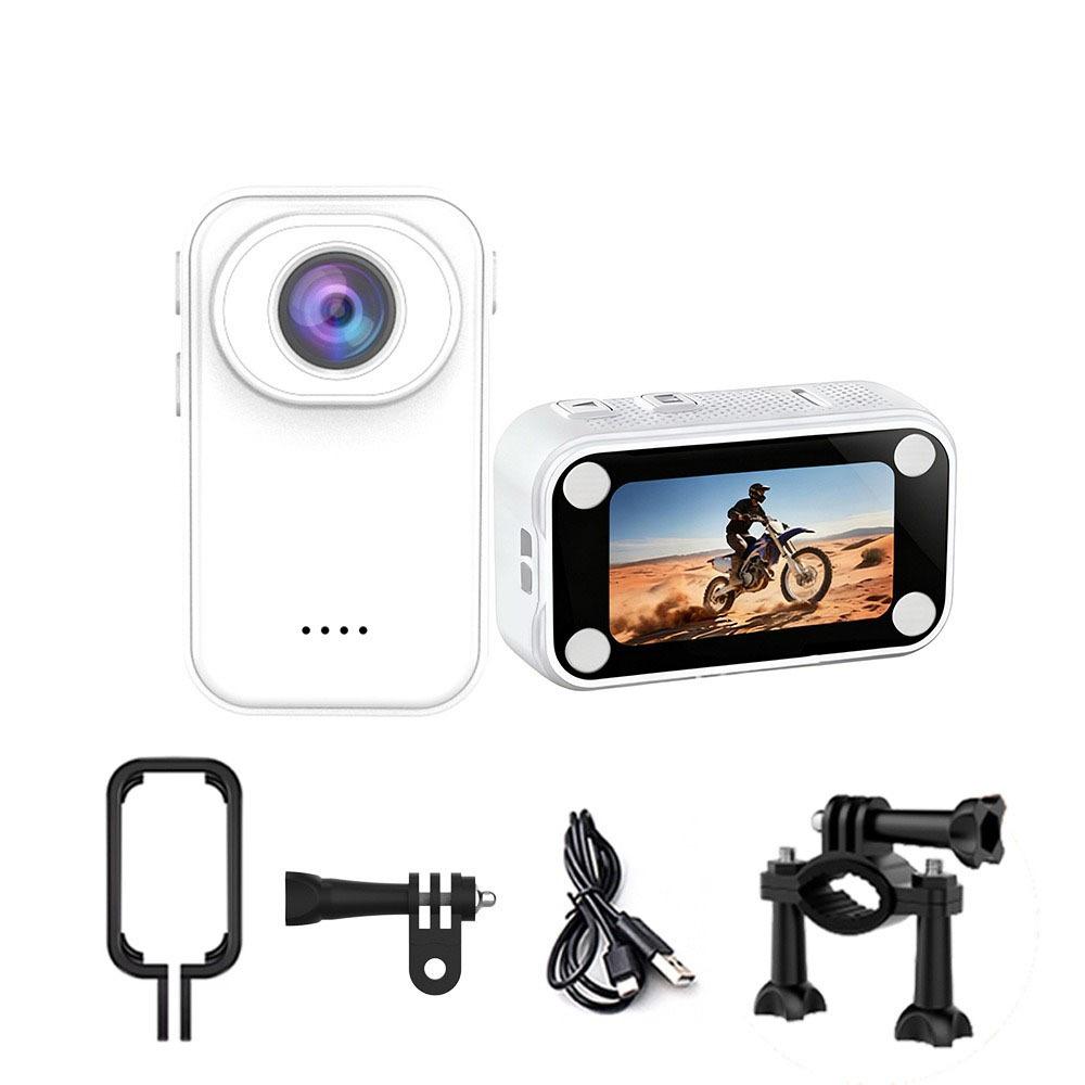 

2K Thumb Action Camera 120° Wide Angle Magnetic Mini Vlog Camera with IPS Screen Loop Recording OTG Transmission for Motorcycle Bicycle Fishing Sports NO Card білий