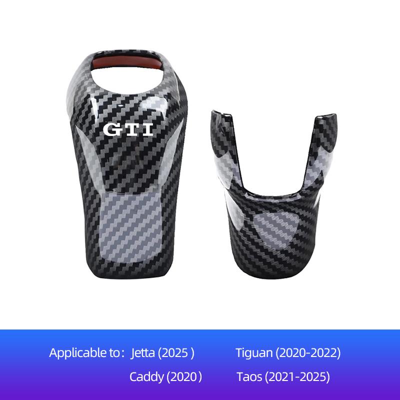 Valve Stems Caps VW Car Shift Stick Cover Carbon Fibre Sports Gear Lever Cap For Volkswagen Polo Golf GTI CC Tiguan Arteon Passa zd7