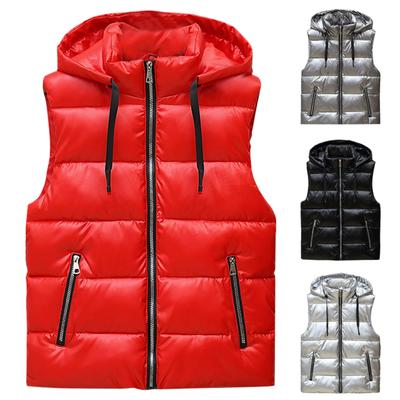 Bavlnená vesta pánska jeseň a zima zahustená teplá mikina vesta s farebným prešívaním vesta