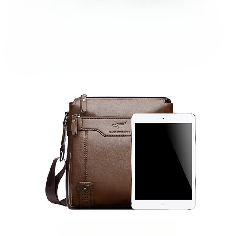 Single-shoulder Bag for Men Casual Crossbody Bag for Business Work and Commuting Soft Leather Men's Bag
