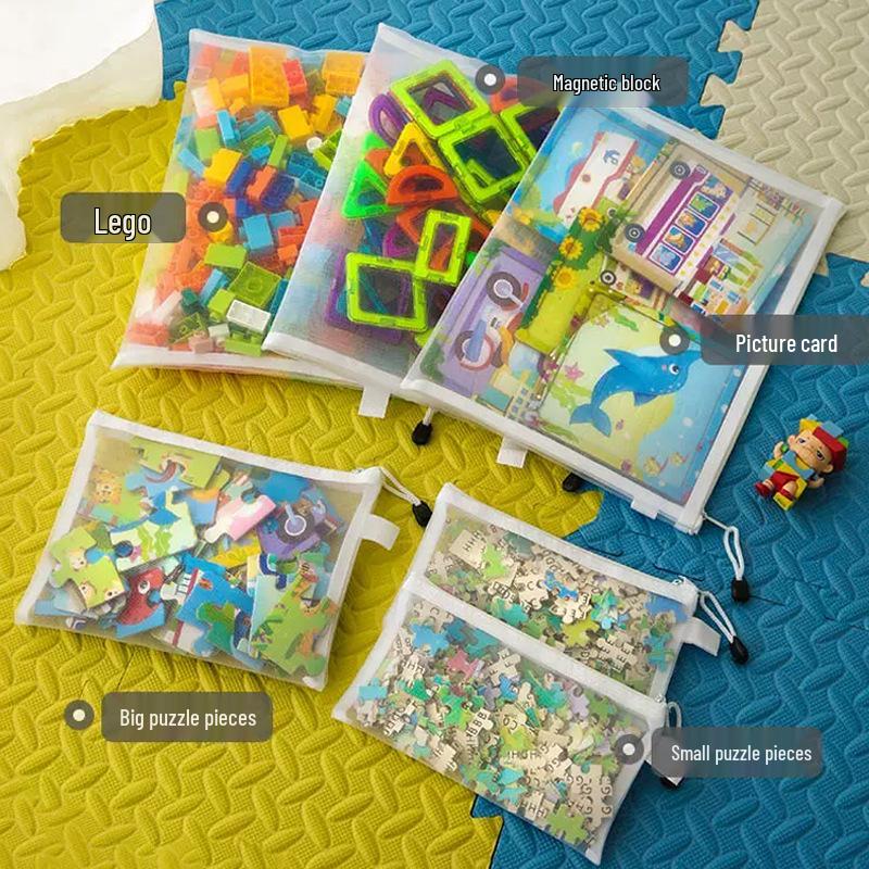 Transparent Lego Organizer Bag for Kids' Building Blocks