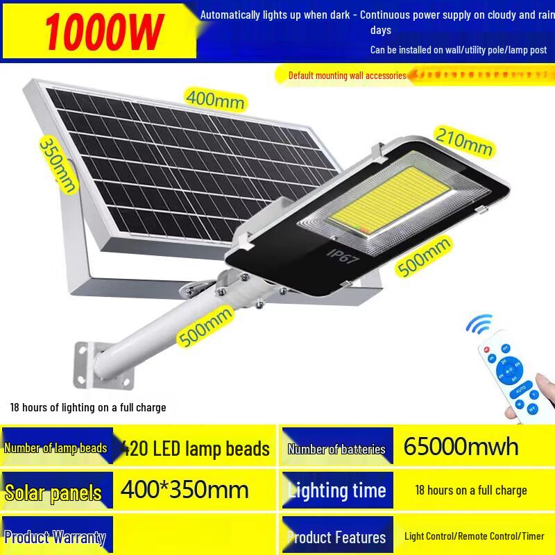 High-Power Solar LED Wall Light